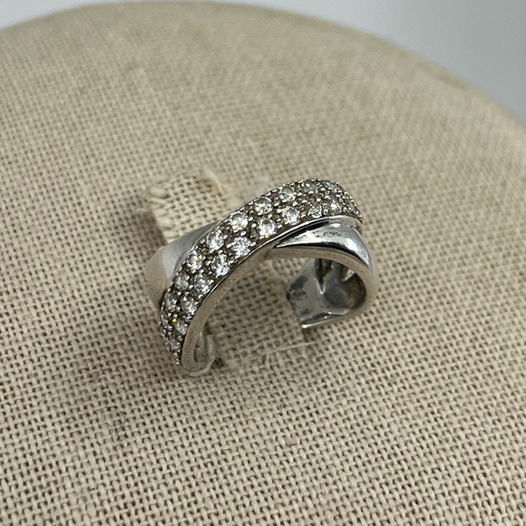 925 Dominique Malaysia Crossover CZ Band Ring - Size 5 - Picture 10 of 16